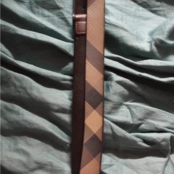 Burberry Checkered Beige and Brown Belt main image 7